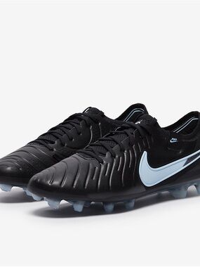 Brand New Nike Tiempo Legend 10 Elite FG Soccer Cleats Black/Ice Blue